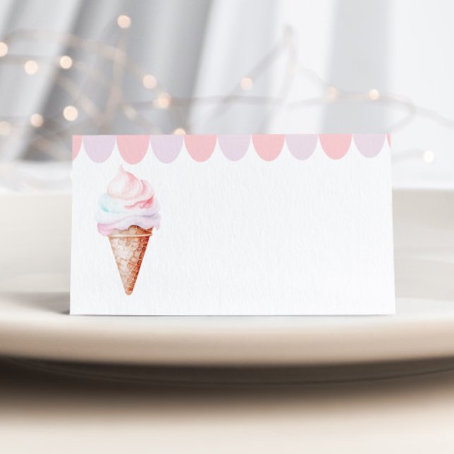 Ice cream pastel birthday place card (Creator Uploaded)