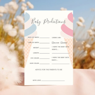Ice Cream Pastel Gender Reveal Baby Predictions