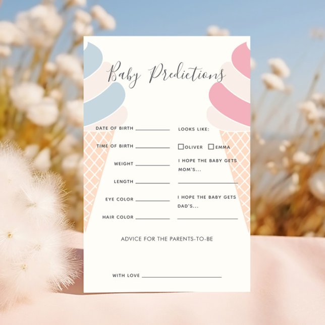 Ice Cream Pastel Gender Reveal Baby Predictions (Creator Uploaded)