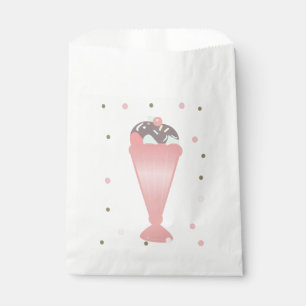 Ice Cream Pastel Pink Confetti Birthday Party Favour Bags