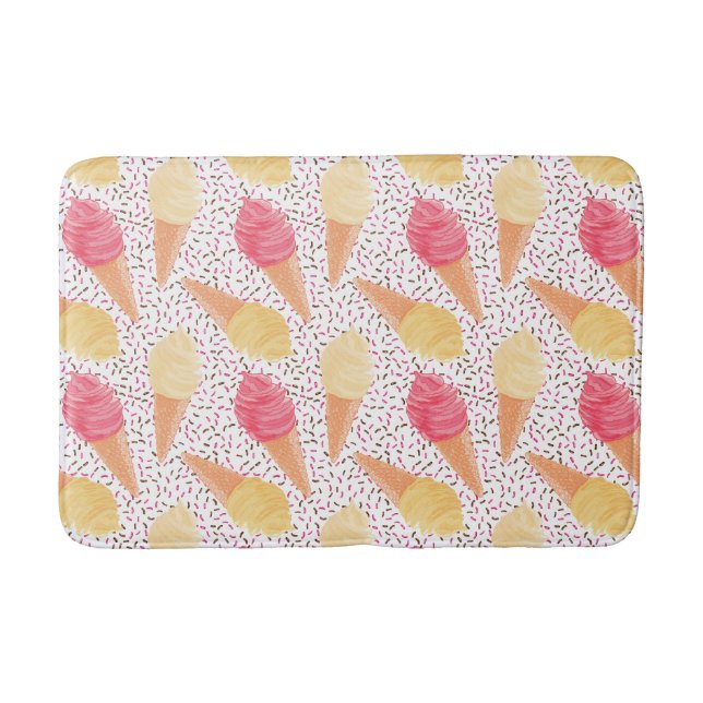 Ice Cream Pattern bath mats (Front)