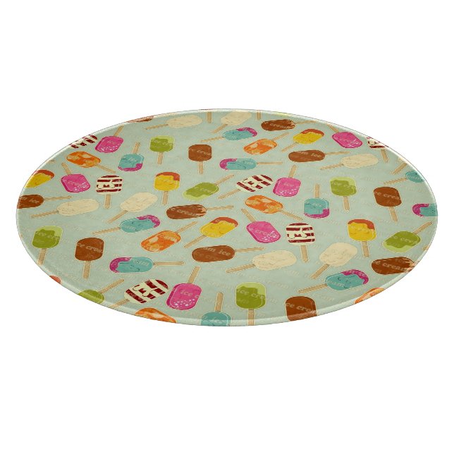 Ice Cream Pattern Cutting Board (Corner)