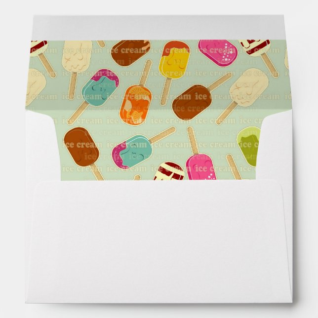 Ice Cream Pattern Envelopes (Back (Bottom))