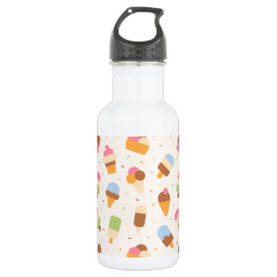 Ice Cream Pattern, Ice Cream Cone, Ice Popsicle 532 Ml Water Bottle
