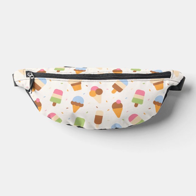 Ice Cream Pattern, Ice Cream Cone, Ice Popsicle Bum Bags (Lay Down)