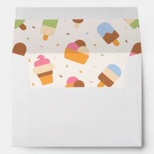 Ice Cream Pattern, Ice Cream Cone, Ice Popsicle Envelope