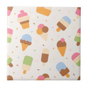 Ice Cream Pattern, Ice Cream Cone, Ice Popsicle Tile