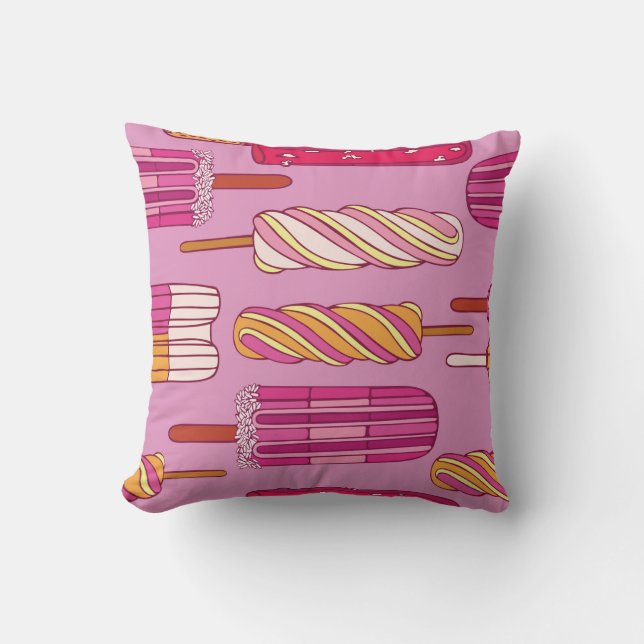 Ice cream pattern,illustration.  cushion (Front)