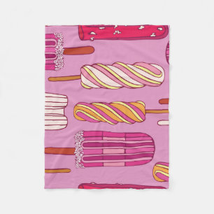 Ice cream pattern,illustration.  fleece blanket