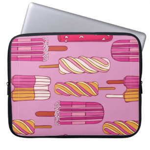 Ice cream pattern,illustration.  laptop sleeve