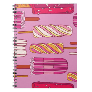 Ice cream pattern,illustration. notebook