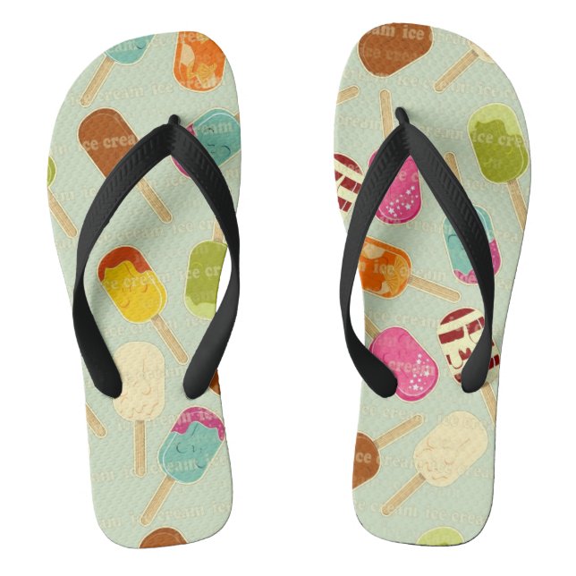 Ice Cream Pattern Jandals (Footbed)