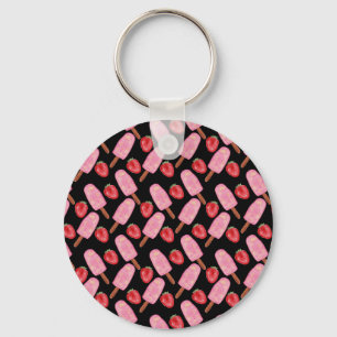 Ice cream pattern Lollies pattern lollipop 13 Key Ring