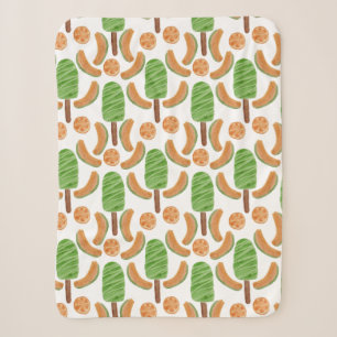 Ice cream pattern Lollies pattern lollipop 17 Sherpa Blanket