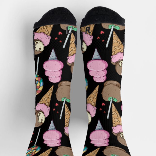 Ice cream pattern | Lollies pattern | lollipop 24  Socks (Top)