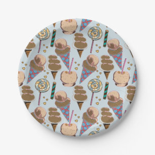Ice cream pattern   Lollies pattern   lollipop 25 Paper Plate