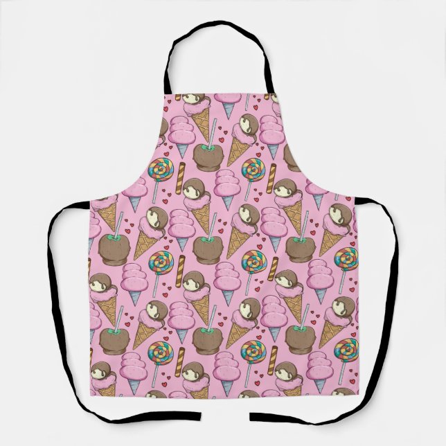 Ice cream pattern | Lollies pattern | lollipop 26 Apron (Front)