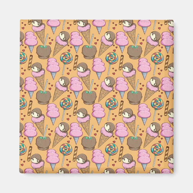 Ice cream pattern | Lollies pattern | lollipop 26 Magnet (Front)