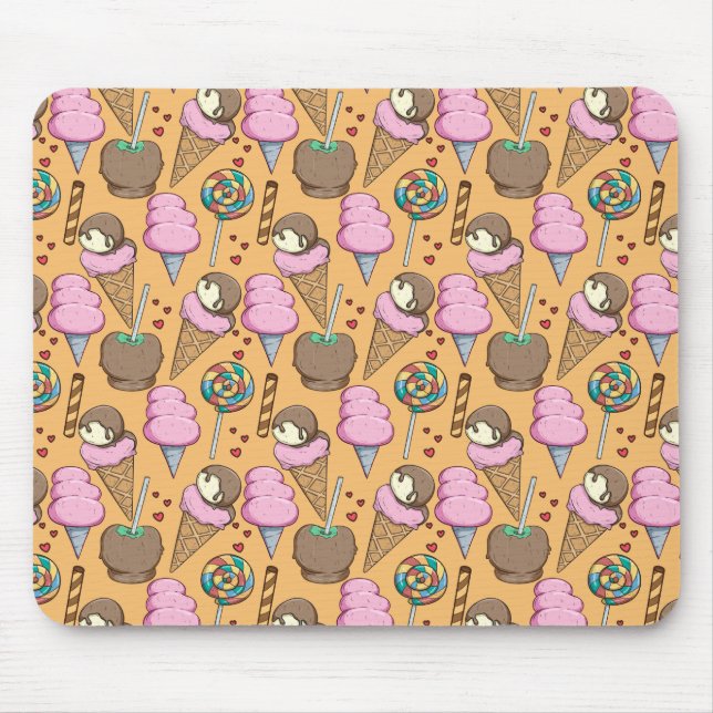 Ice cream pattern | Lollies pattern | lollipop 26 Mouse Pad (Front)