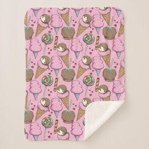 Ice cream pattern   Lollies pattern   lollipop 26 Sherpa Blanket