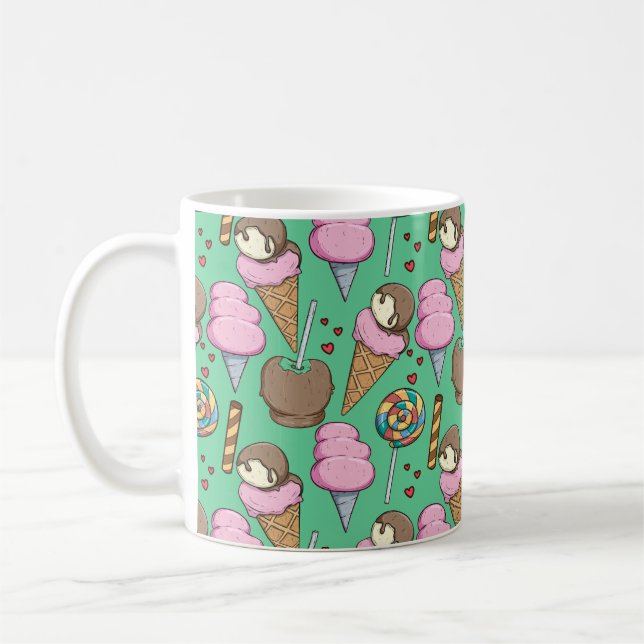 Ice cream pattern | Lollies pattern | lollipop 29 Coffee Mug (Left)