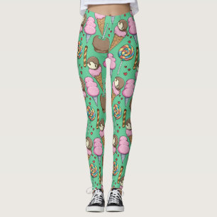 Ice cream pattern   Lollies pattern   lollipop 29 Leggings