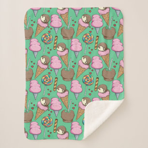 Ice cream pattern Lollies pattern lollipop 29 Sherpa Blanket
