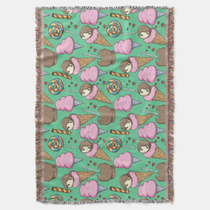 Ice cream pattern Lollies pattern lollipop 29 Throw Blanket