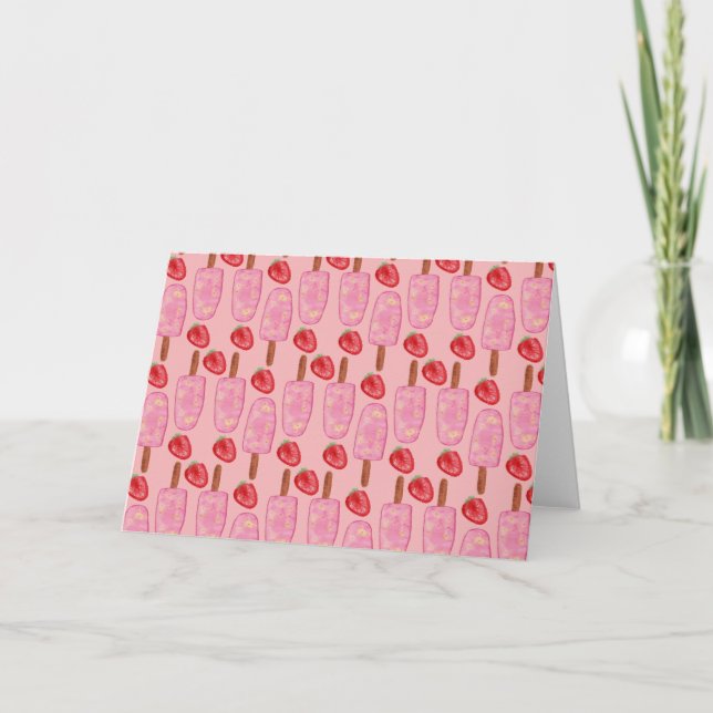 Ice cream pattern | Lollies pattern | lollipop 2 Card (Front)