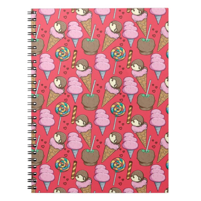 Ice cream pattern | Lollies pattern | lollipop 31 Notebook (Front)