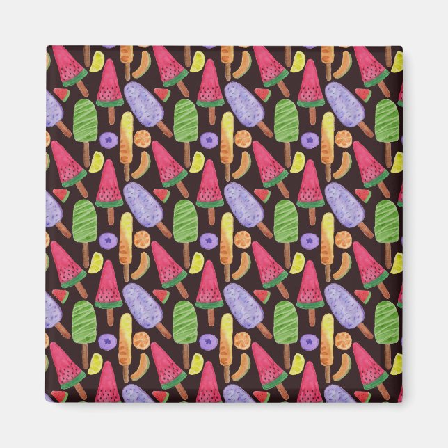 Ice cream pattern | Lollies pattern | lollipop 4 Magnet (Front)