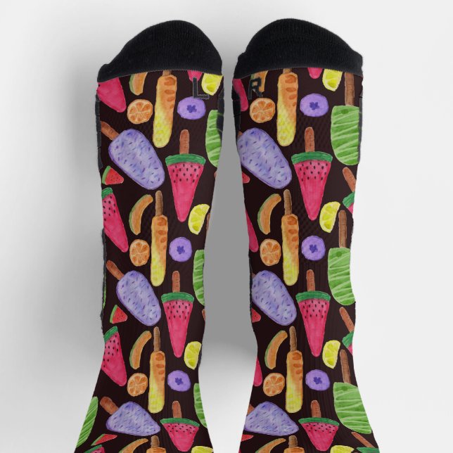Ice cream pattern | Lollies pattern | lollipop 4  Socks (Top)