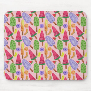 Ice cream pattern   Lollies pattern   lollipop 5 Mouse Pad