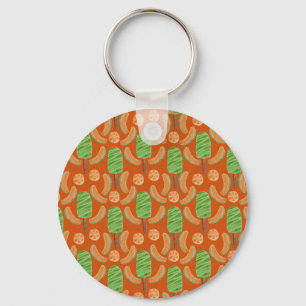 Ice cream pattern   Lollies pattern   lollipop 7 Key Ring