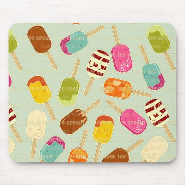 Ice Cream Pattern Mouse Pad (Front)