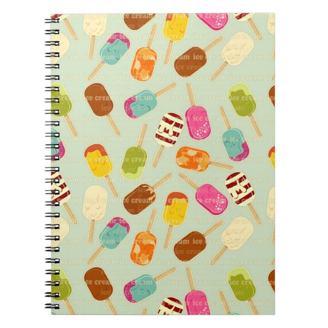 Ice Cream Pattern Notebook (Front)