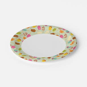 Ice Cream Pattern Paper Plate