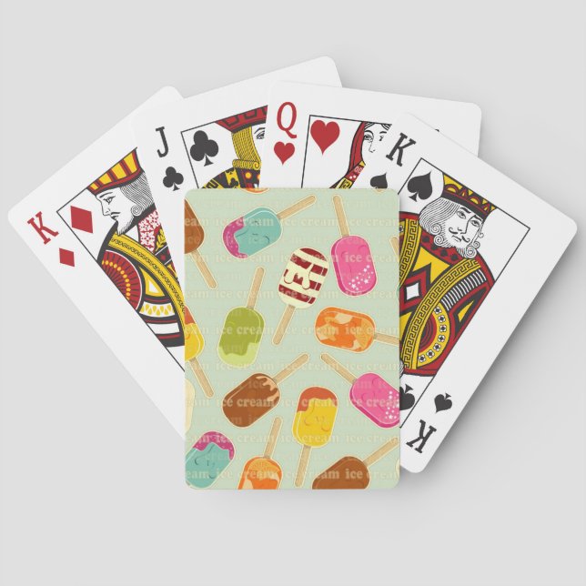 Ice Cream Pattern Playing Cards (Back)