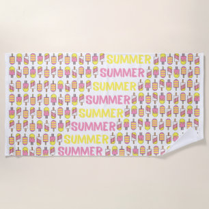 Ice Cream Pattern Summer Beach Towel