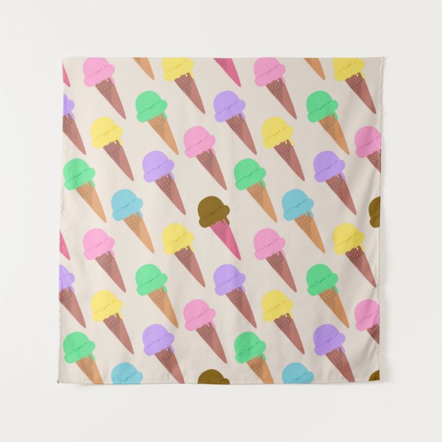 Ice cream pattern tapestry (Front)