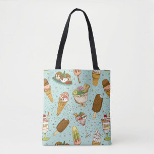 Ice Cream Pattern Tote Bag