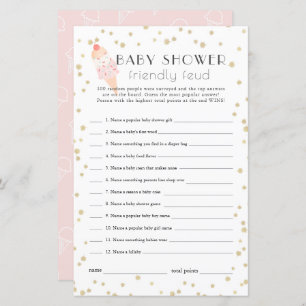 Ice Cream Pink Baby Shower Family Friendly Feud