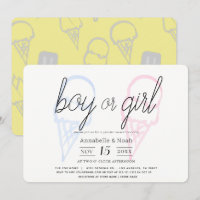 Ice Cream Pink & Blue Gender Reveal