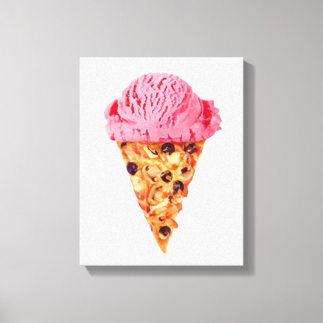 Ice Cream Pizza Canvas Print (Front)