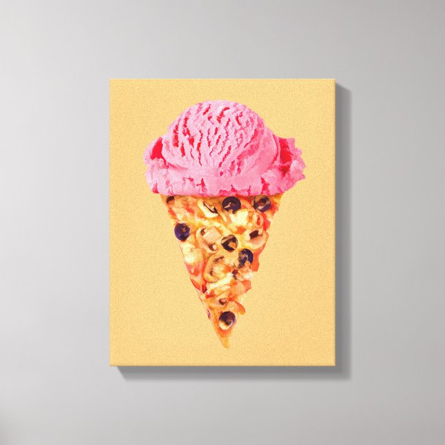 Ice Cream Pizza Canvas Print (Front)