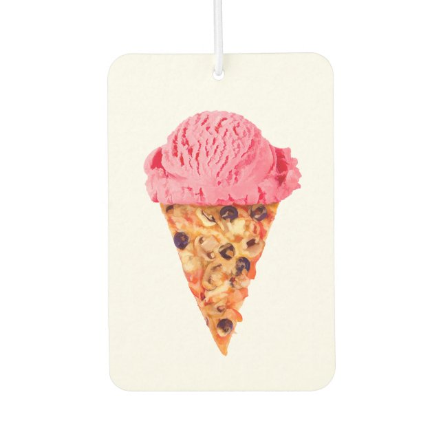 Ice Cream Pizza Car Air Freshener (Front)