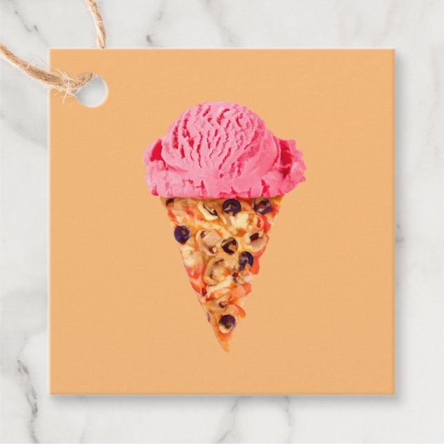 Ice Cream Pizza Favour Tags (Front)