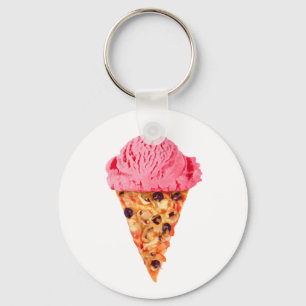 Ice Cream Pizza Key Ring