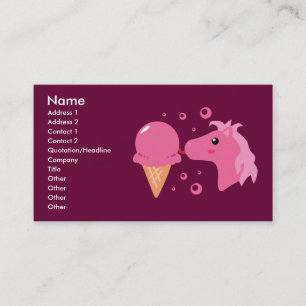Ice Cream Pony Business Cards