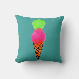 Ice cream pop art cushion